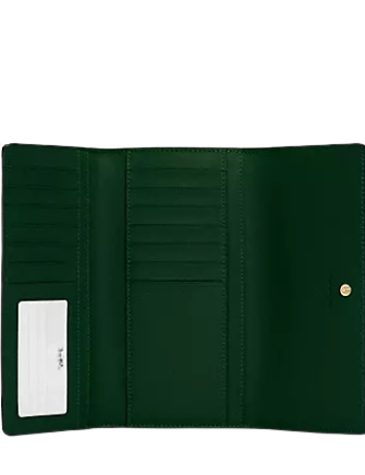 Coach Slim Trifold Wallet In Signature Canvas