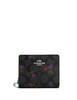 Coach Snap Wallet In Signature Canvas With Country Floral Print