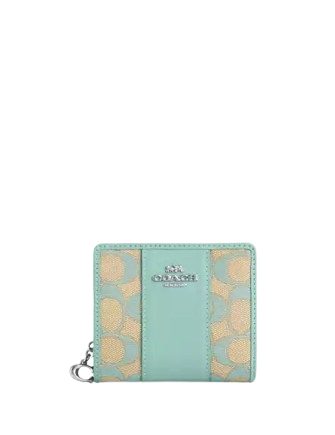 Coach Snap Wallet In Signature Jacquard