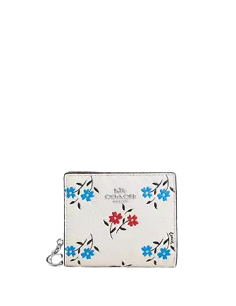 Coach Snap Wallet With Floral Print