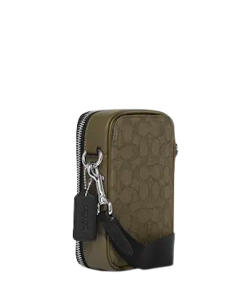COACH Brown Sling Bag Signature Crossbody Handbag Khaki - Price in