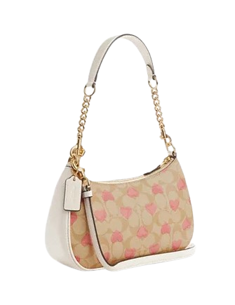 Coach Teri Shoulder Bag In Signature Canvas With Heart Print | Brixton ...