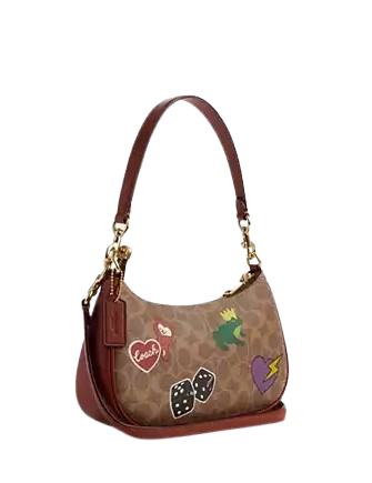 Coach Teri Shoulder Bag In Signature Canvas With Sticker Print