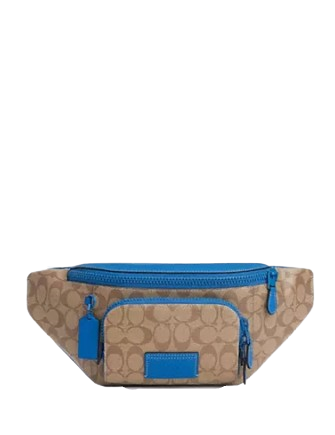 Coach Track Belt Bag In Colorblock Signature Canvas