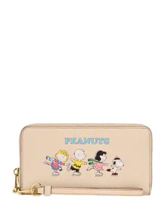 Coach Coach X Peanuts Long Zip Around Wallet With Snoopy And Friends ...