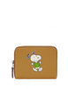 Coach Coach X Peanuts Small Zip Around Wallet With Snoopy Walk Motif