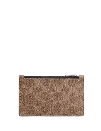 Coach Zip Card Case In Signature