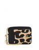 Coach Zip Card Case With Leopard Print