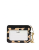 Coach Zip Card Case With Leopard Print