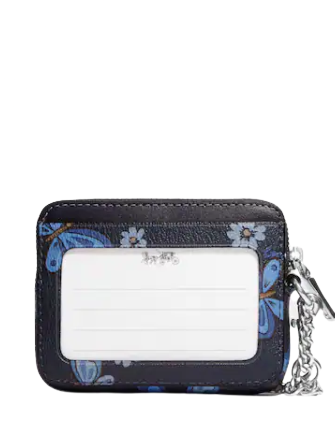 Coach Zip Card Case With Lovely Butterfly Print