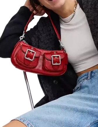 Coach Ashton Baguette Bag Red