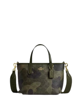 Coach City Mini Tote Bag In Signature Camo Print Dark Cypress Multi