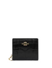 Coach Crocodile Embossed Snap Wallet Black