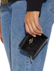 Coach Crocodile Embossed Snap Wallet Black