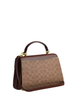 Coach Eliza Top Handle Bag In Signature Canvas Tan Brown