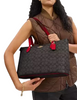 Coach Gallery Tote Bag In Signature Canvas Walnut Bold Red