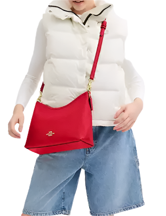 Coach Laurel Shoulder Bag Bold Red