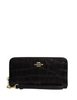 Coach Long Zip Around Wallet Black