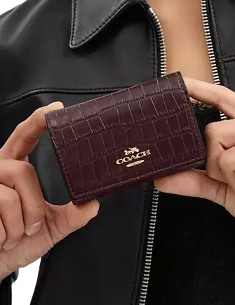 Coach Micro Wallet Merlot