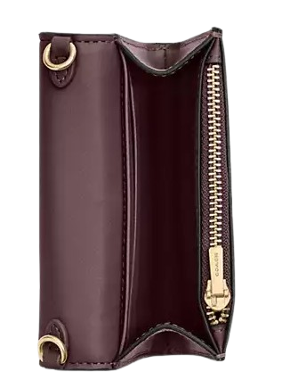 Coach Mini Envelope Wallet With Strap Merlot