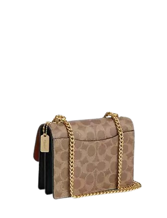 Coach Mini Klare Crossbody Bag In Signature Canvas Tan Black