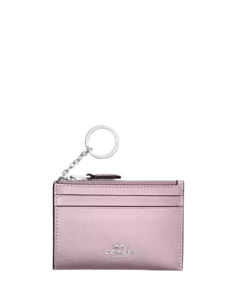 Coach Mini Skinny Id Case Metallic Pink