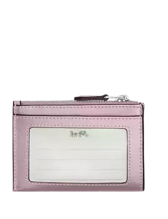 Coach Mini Skinny Id Case Metallic Pink