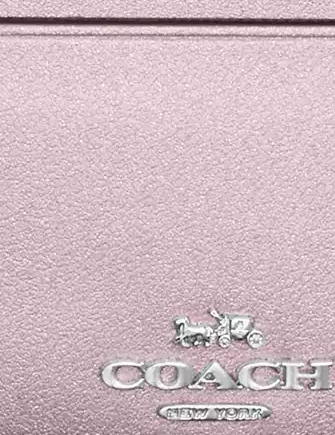 Coach Mini Skinny Id Case Metallic Pink