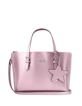 Coach Mollie Tote Bag 25 Metallic Pink