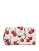 Coach Phone Wallet With Cherry Print Chalk