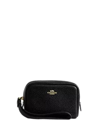 Coach Pouch Wristlet Black