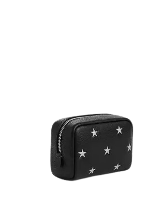 Coach Pouch Wristlet With Star Print Black