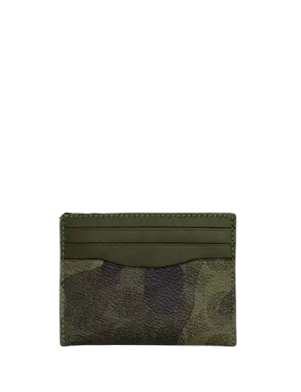 Coach Slim Id Card Case In Signature Camo Print