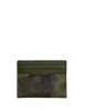 Coach Slim Id Card Case In Signature Camo Print Dark Shamrock