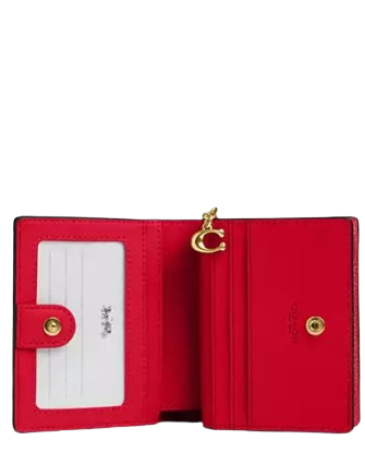 Coach Snap Wallet Bold Red