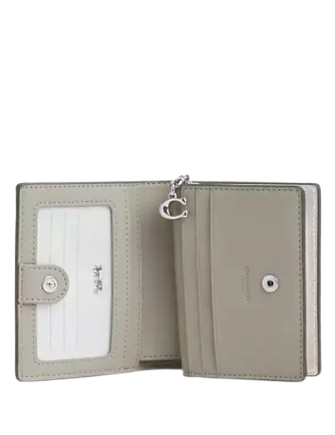 Coach Snap Wallet Light Silver