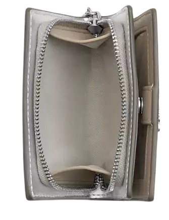 Coach Snap Wallet Light Silver