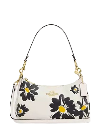 Coach Teri Shoulder Bag With Floral Print Chalk