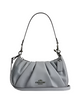 Coach Teri Shoulder Bag With Ruching Grey Blue