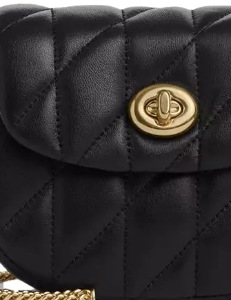 Coach Turnlock Card Case Black