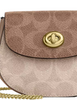 Coach Turnlock Card Case Sand Tan