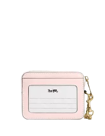 Coach Zip Card Case With Quilting Blush