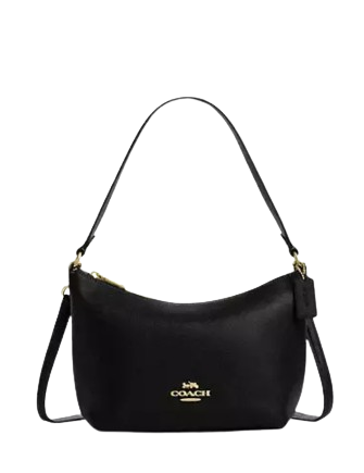 Coach Zip Top Shoulder Bag Black