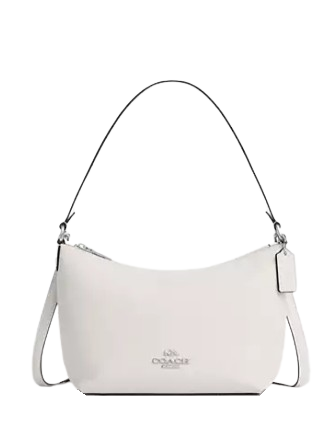 Coach Zip Top Shoulder Bag Chalk