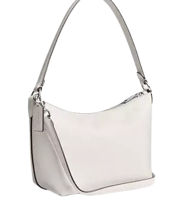 Coach Zip Top Shoulder Bag Chalk