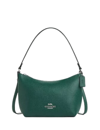 Coach Zip Top Shoulder Bag Emerald Green