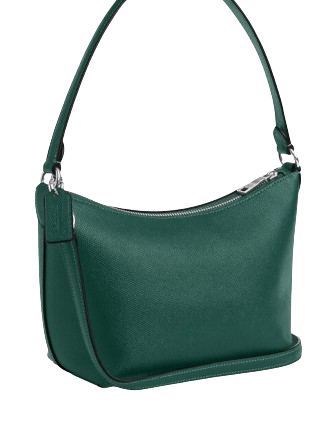 Coach Zip Top Shoulder Bag Emerald Green