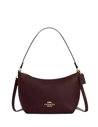 Coach Zip Top Shoulder Bag Merlot