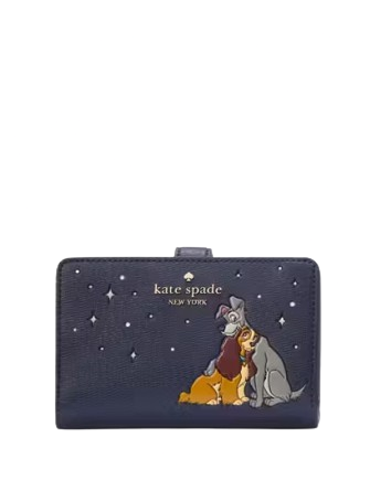 Kate Spade New York Disney X Kate Spade New York Lady And The Tramp Medium Compact Bifold Wallet