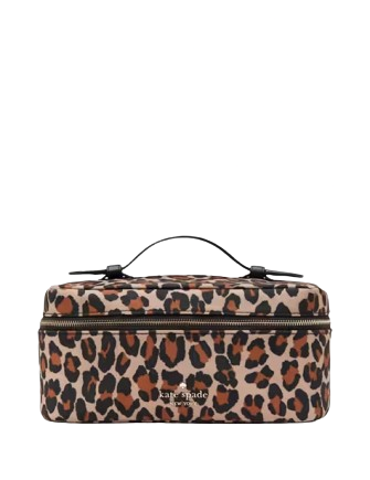 Kate Spade New York Chelsea Spotted Leopard Travel Cosmetic Bag